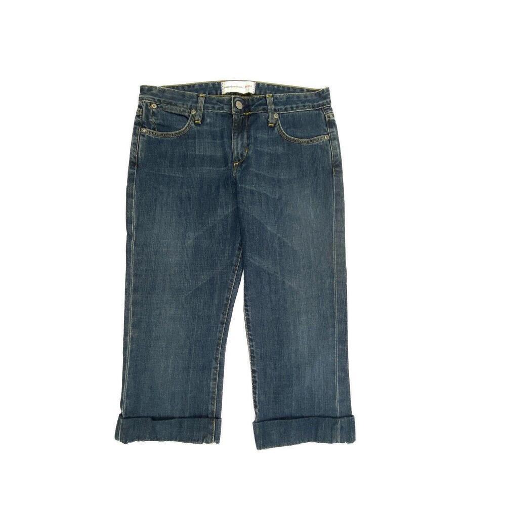 Paper Denim & Co PD&C Cuffed Crop Women's size 30 Medium Blue‎ Denim Jeans